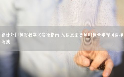 统计部门档案数字化实操指南 从信息采集到归档全步骤可直接落地