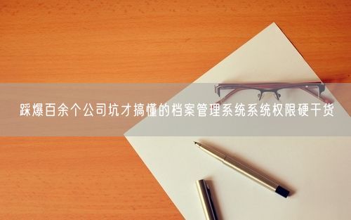 踩爆百余个公司坑才搞懂的档案管理系统系统权限硬干货