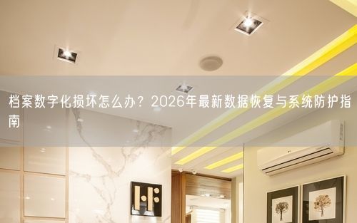 档案数字化损坏怎么办？2026年最新数据恢复与系统防护指南