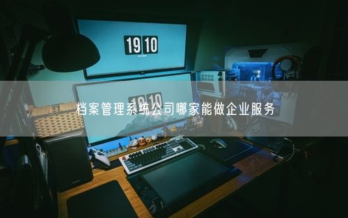 档案管理系统公司哪家能做企业服务